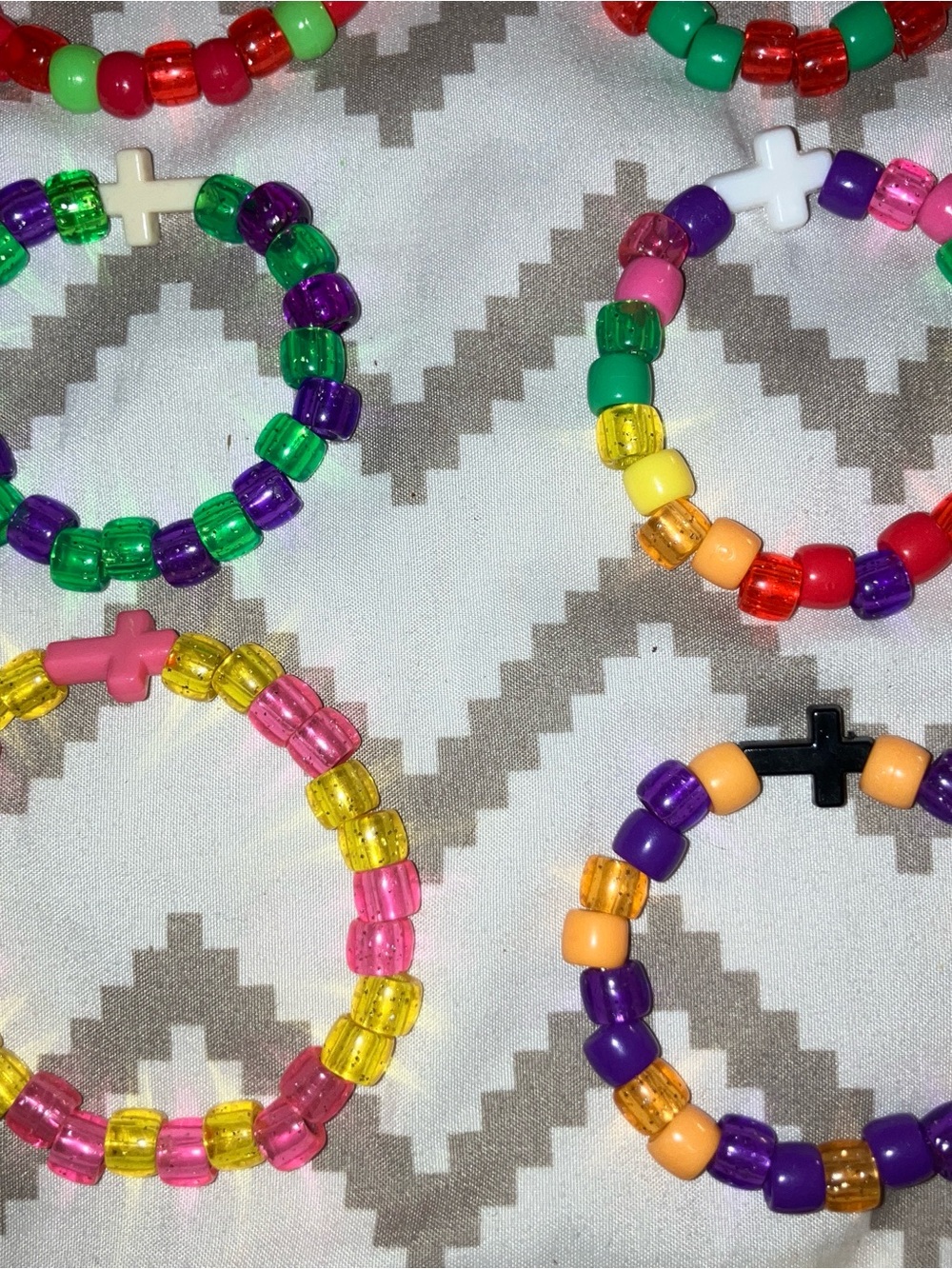 Colorful Beaded Bracelets - Assorted Bright Colors